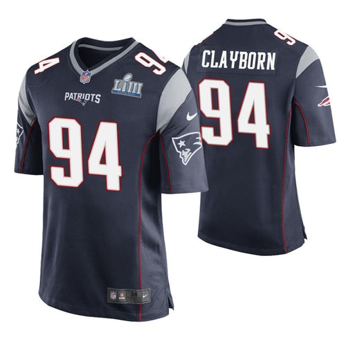 Adrian Clayborn New England Patriots Super Bowl LIII Game Kow Jersey