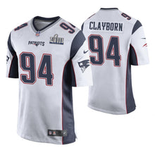 Load image into Gallery viewer, Adrian Clayborn New England Patriots Super Bowl LIII Game Kow Jersey