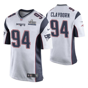 Adrian Clayborn New England Patriots Super Bowl LIII Game Kow Jersey