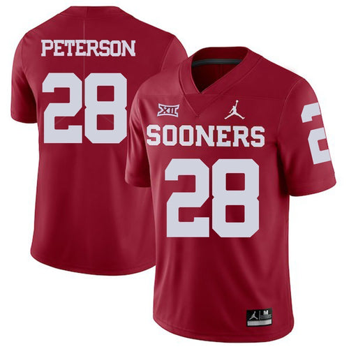 Adrian Peterson Oklahoma Sooners Jordan Football Kow Jersey - Red